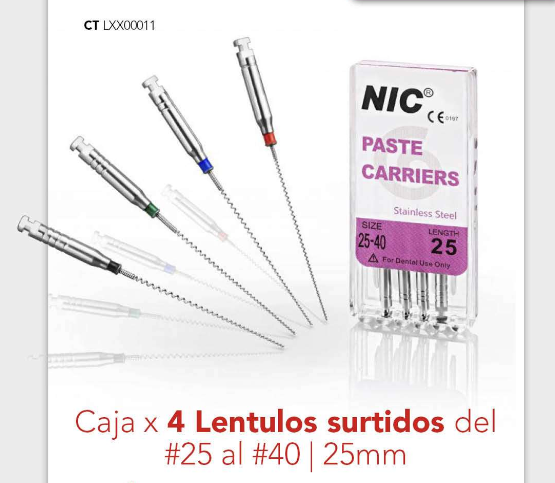 LENTULO #24 - #40 25mm PASTE CARRIER NIC SUPERLINE