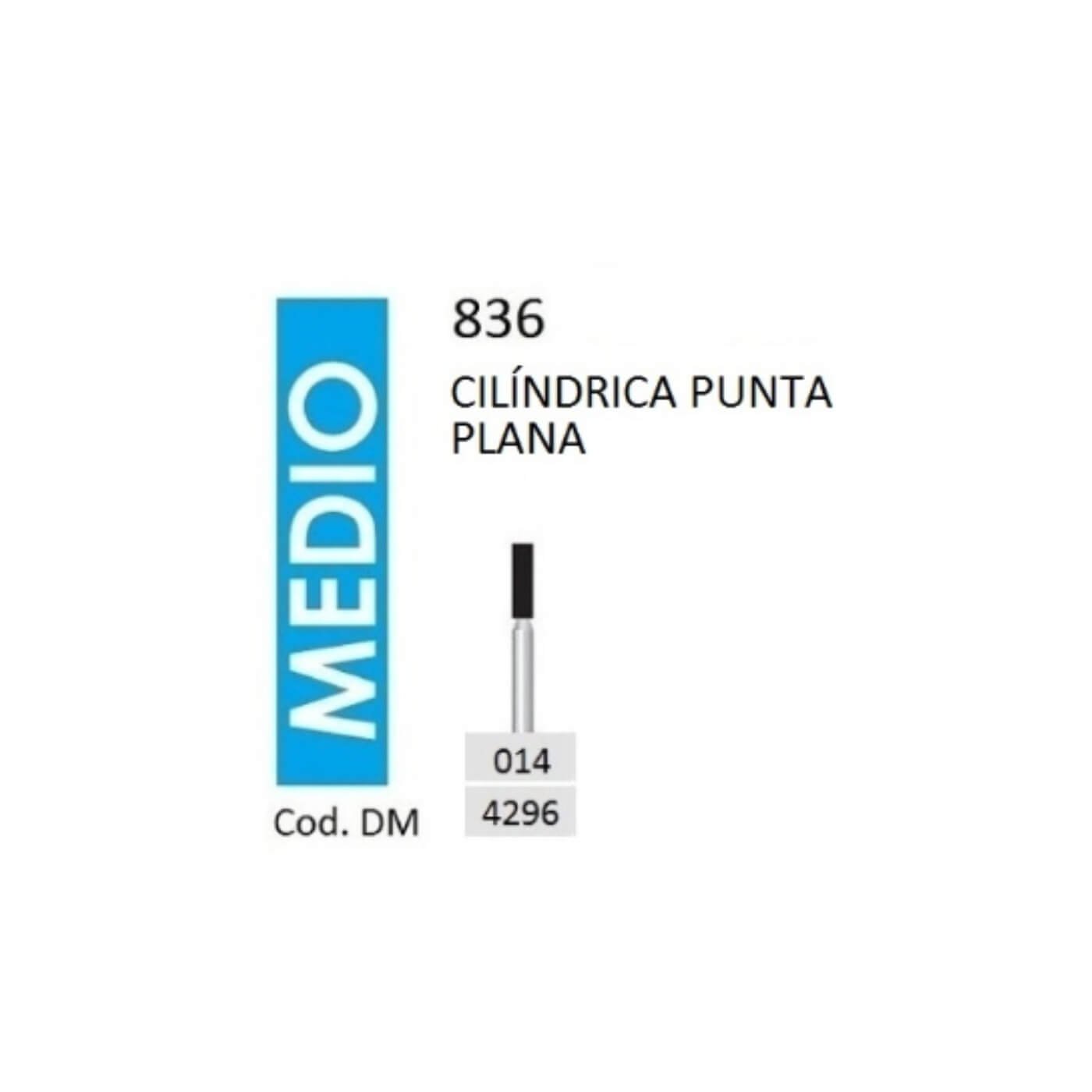 Piedra DIAMANTE MDT FG 836/014 GRANO MEDIO -CILINDRICA