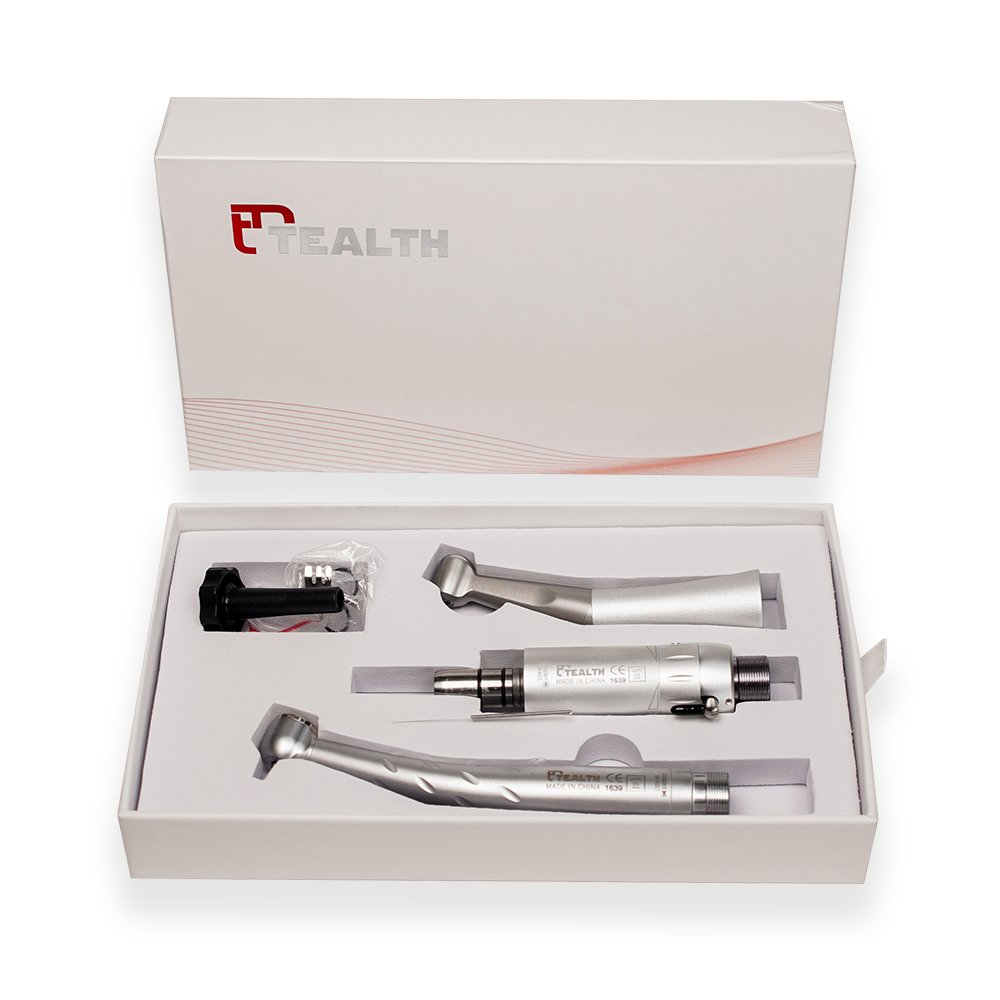 Kit (T-05-B2) - Turbina Torque Push 3 spray + Contra ángulo Push + Micromotor Neumático. TEALTH