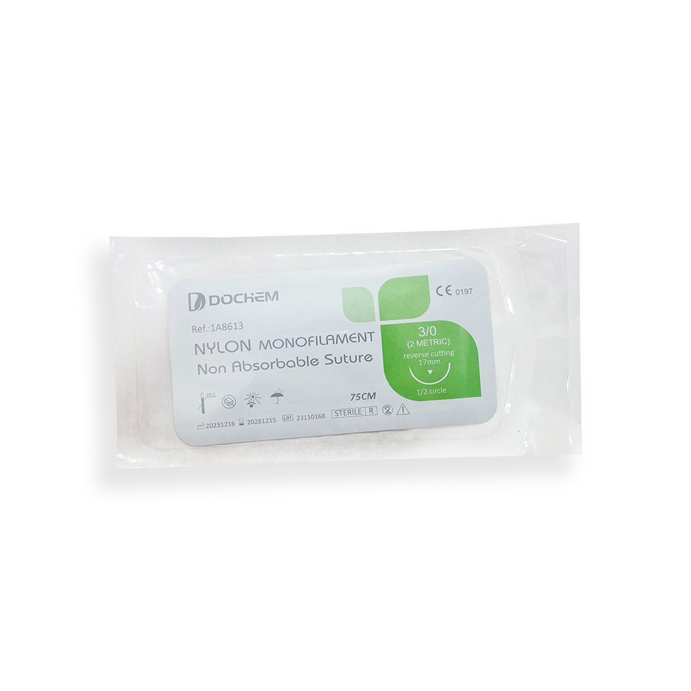 Sutura Dochem de Nylon 3/0 x Unidad